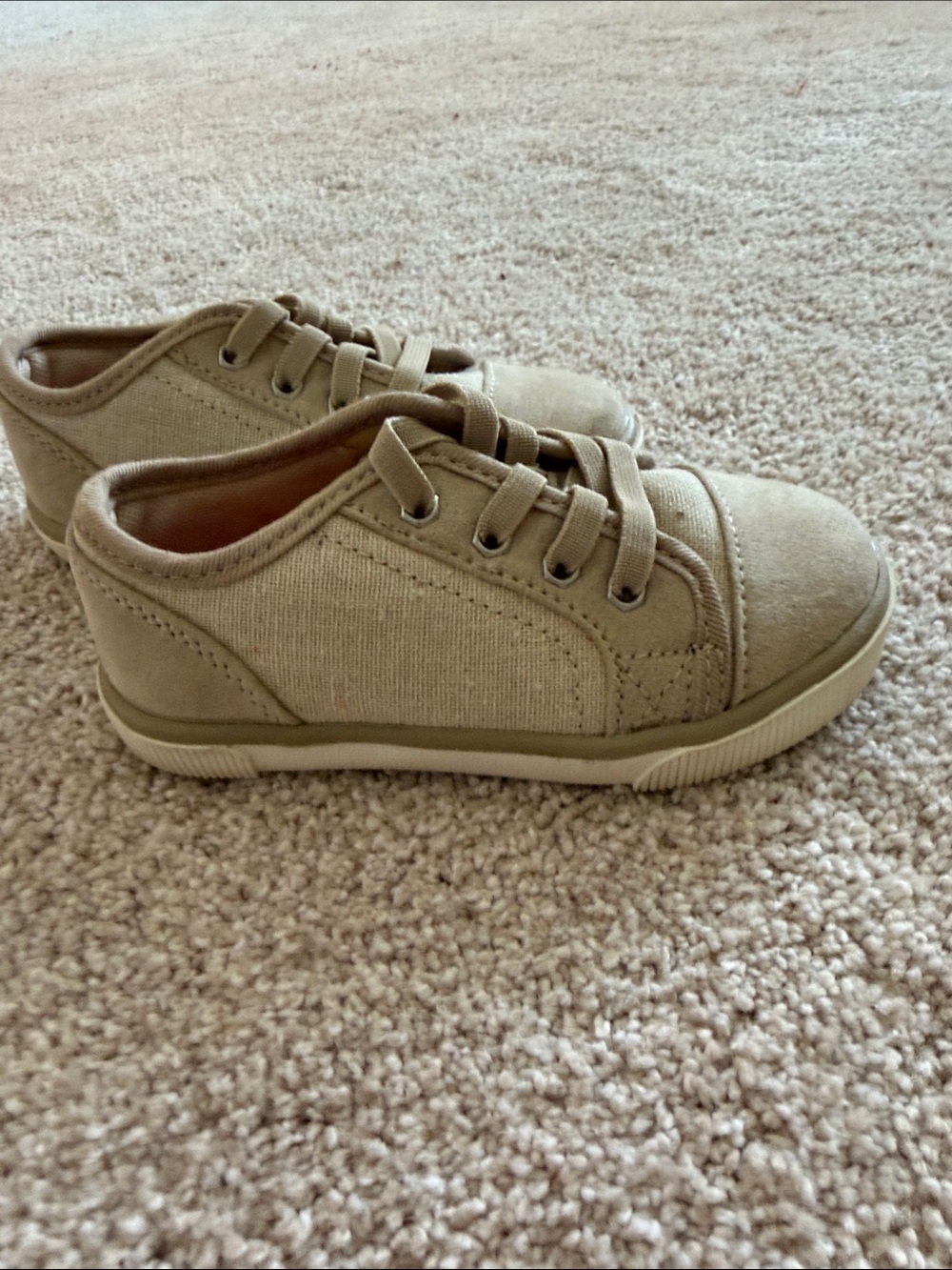 Cat & Jack Beige Suede-Look Kids Slip-On Shoes
